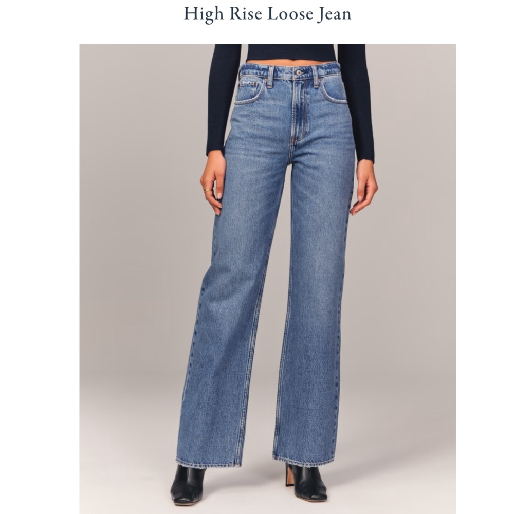 Abercrombie High Rise Loose Jeans - Size 25